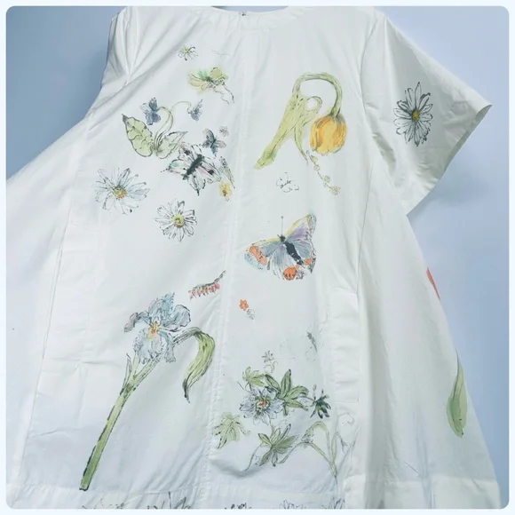 NWT Anthropologie The Swan Gossip Emmy Short-Sleeve Swing Mini Dress, XL - Picture 10 of 17